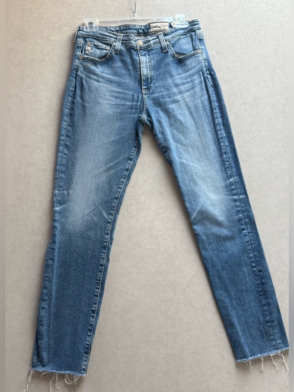 Ag Adriano Goldschmied Slim Straight Blue Jeans